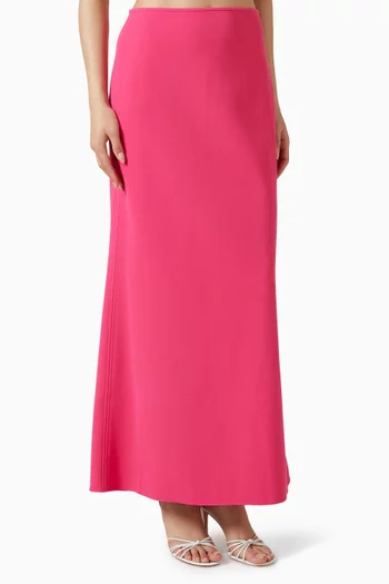 Garlands Maxi Skirt in Bonded Crepe