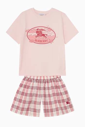 Marcy Check-print Shorts