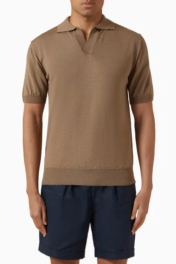 Buttonless Polo Shirt in Cashwool®
