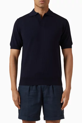 Buttonless Polo Shirt in Cashwool®