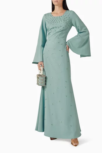 Embroidered Maxi Dress