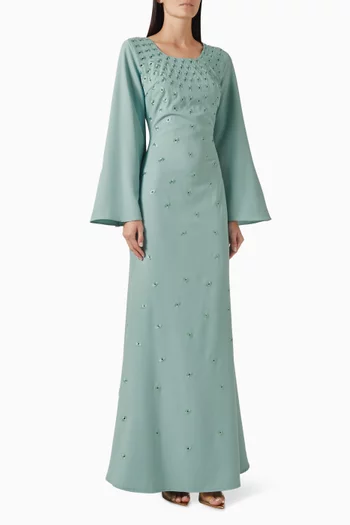 Embroidered Maxi Dress
