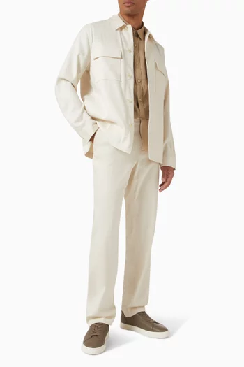 Owen Athletic Extended-tab Pants in Linen & Cotton