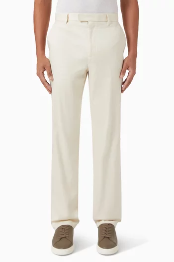 Owen Athletic Extended-tab Pants in Linen & Cotton