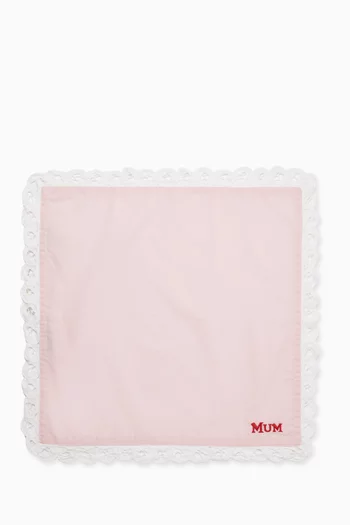 Embroidered Mum Napkin in Cotton