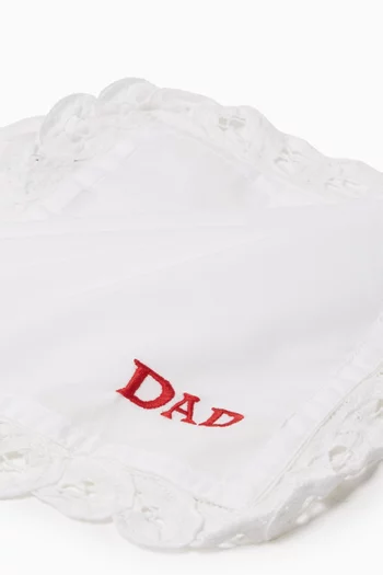 Embroidered Dad Napkin in Cotton
