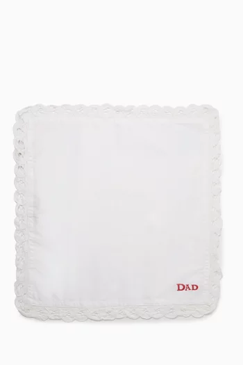 Embroidered Dad Napkin in Cotton
