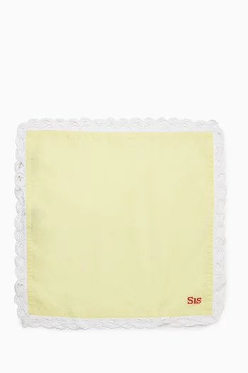 Embroidered Sister Napkin in Cotton