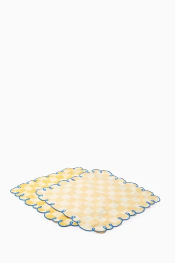 Dama Chessboard Napkins, Set of 2