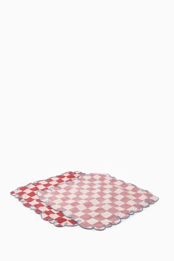 Dama Chessboard Napkins, Set of 2