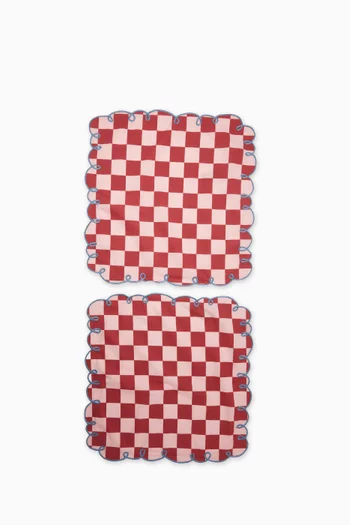 Dama Chessboard Napkins, Set of 2