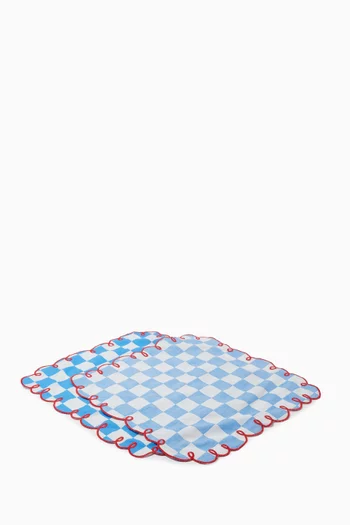 Dama Chessboard Napkins, Set of 2