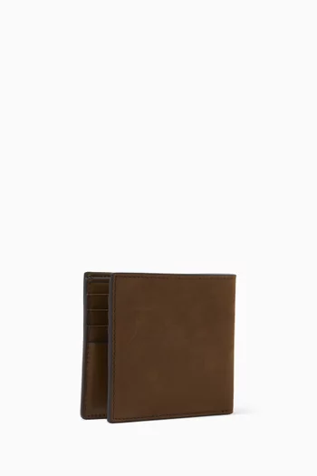 محفظة ثنائية الطيّ جلد