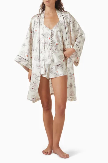 Etta Rosalia Floral Camisole Pyjama Set in Silk