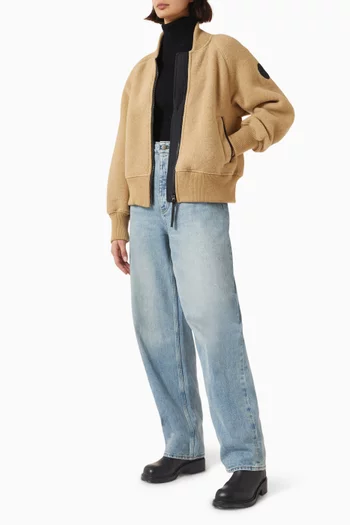 Sierra Bomber Jacket in Fleece