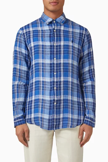 Checked Shirt in Linen