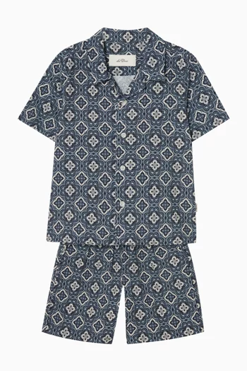 Harry Arabesque-print Shorts in Cotton