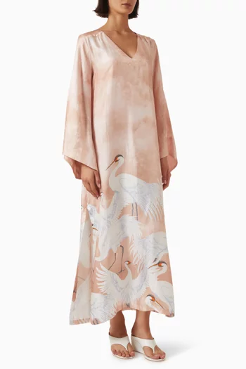 Crane Kaftan in Silk