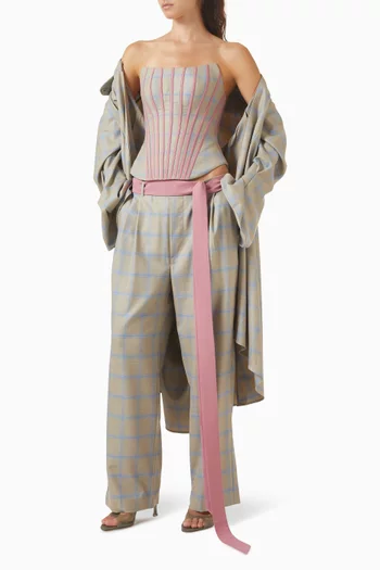 Piped Corset Top