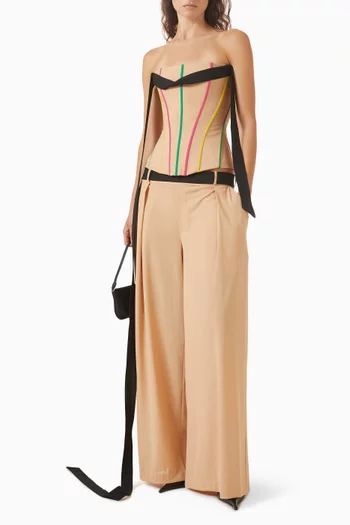 Piped Corset Top