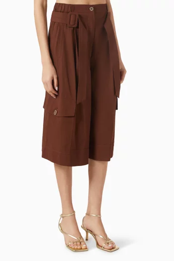 Patricia Long Bermuda Shorts in Cotton Twill