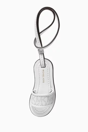 Signature Logo Slide Bag Charm in Leather