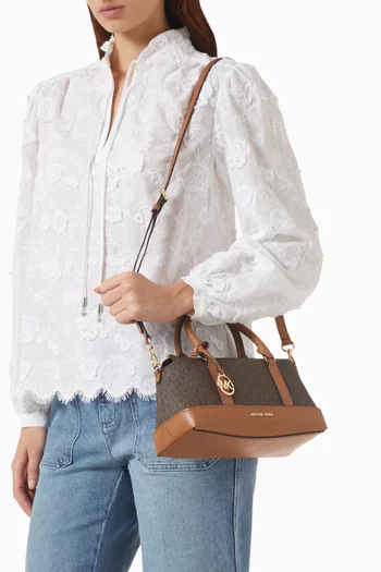Small Andie Signature Logo Satchel Bag