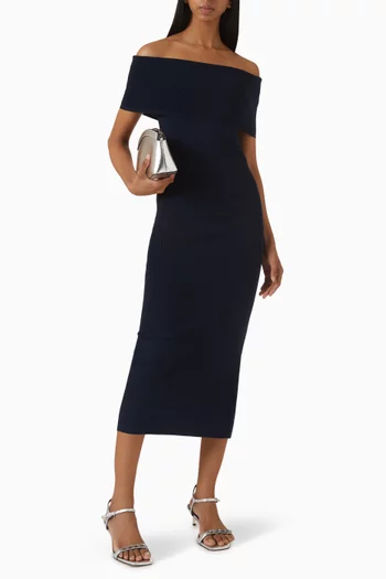 Off-shoulder Dress in Viscose Blend