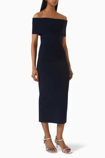 Off-shoulder Dress in Viscose Blend