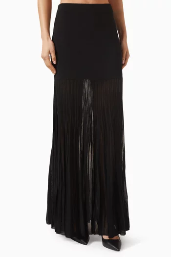 Semi-sheer Maxi Skirt in Viscose Blend