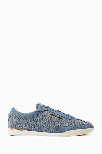Nolan Lace-up Sneakers in Denim