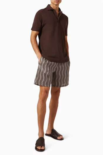 Santos Cabana-print Swim Shorts
