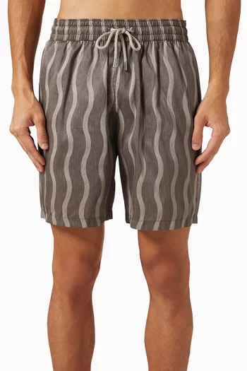 Santos Cabana-print Swim Shorts