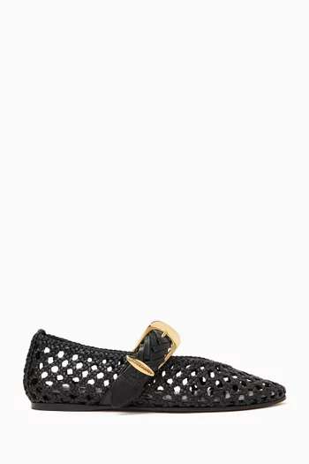 Helix Ballerina Flats in Calf Leather