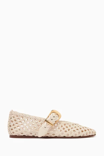Helix Ballerina Flats in Calf Leather