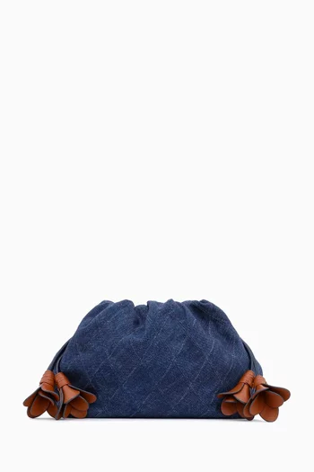 Medium Cloud 91 Clutch in Denim