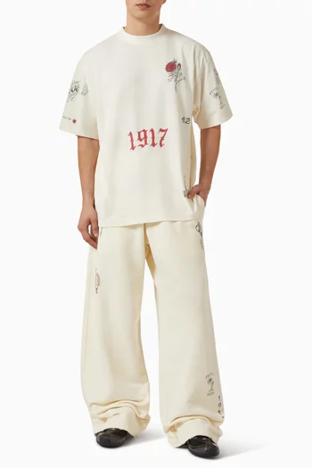 Tattoo Baggy Sweatpants in Fleece