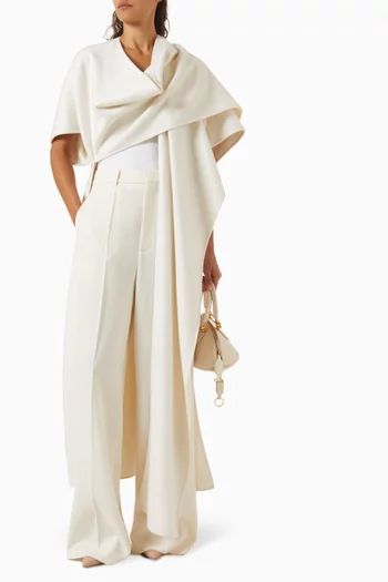 Scarf Coat in Double-face Cashmere