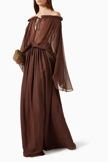 Ouarzazate Maxi Dress in Silk-chiffon