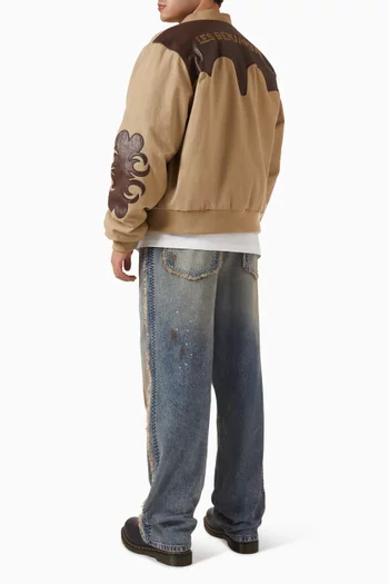 001 Logo Bomber Jacket in Cotton