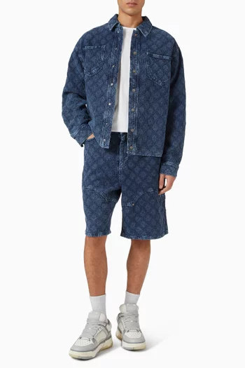 025 Embossed Jacket in Denim