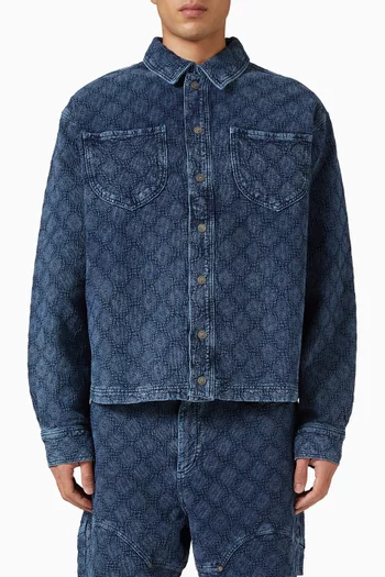 025 Embossed Jacket in Denim