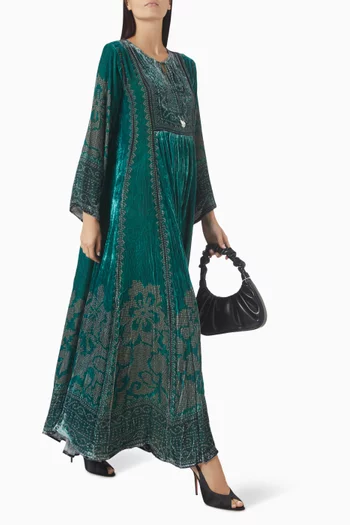 Anisha Kaftan in Silk Velvet