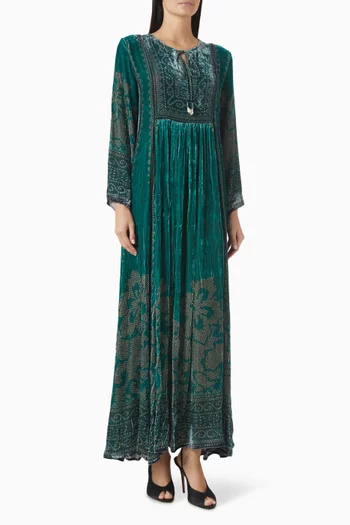 Anisha Kaftan in Silk Velvet