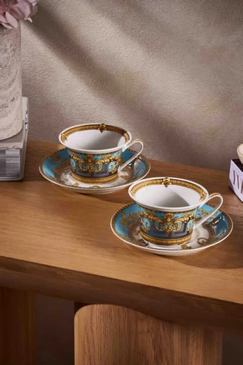 x Rosenthal Prestige Gala Tea Cups & Saucers in Porcelain, Set of 6