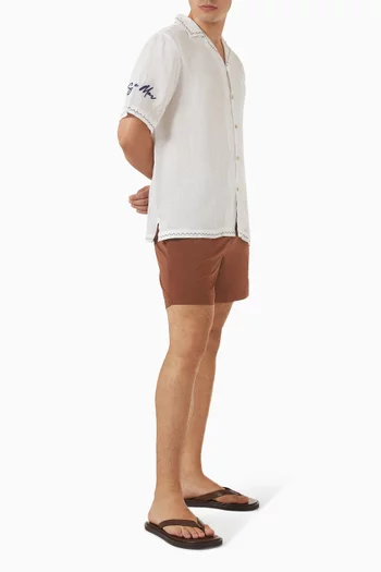 Alves Embroidered Shirt in Linen