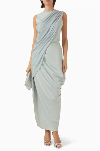 Deep Drape Skirt in Wool-blend