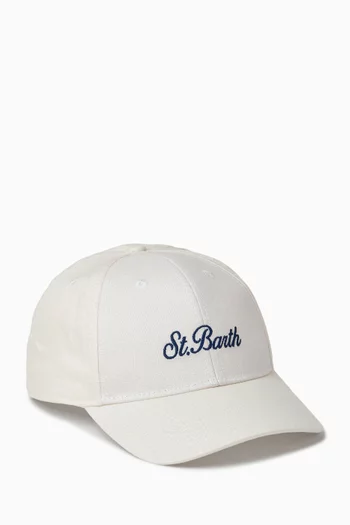 Logo Baseball Cap in Linen
