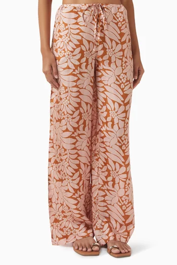 Azra Wide-leg Pants in Silk