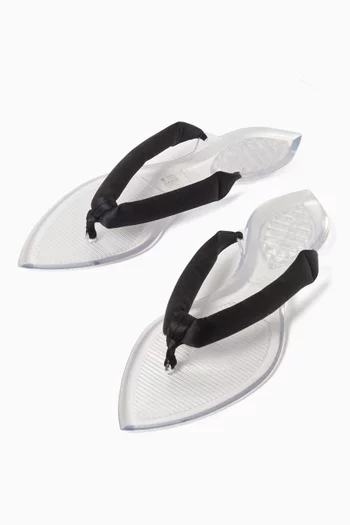 Invisible Thong Mules in Satin